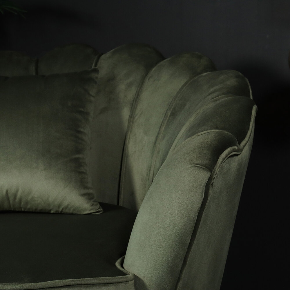 Fauteuil zitbank 1 persoons Belle donkergroen bankje