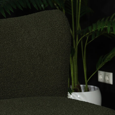 Lizzely Garden & Living Fauteuil zitbank 1 persoons Teddy groen stoel