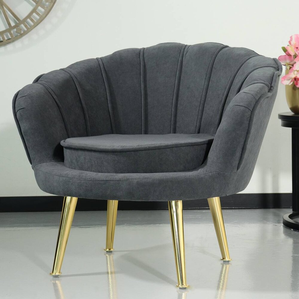 Kinderfauteuil 1 persoons belle kinderstoel velvet grijs Kinderfauteuil 1 persoons belle kinderstoel velvet grijs