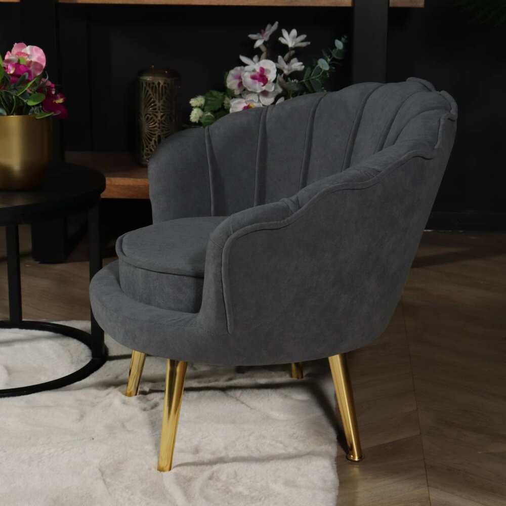 Kinderfauteuil 1 persoons belle kinderstoel velvet grijs Kinderfauteuil 1 persoons belle kinderstoel velvet grijs