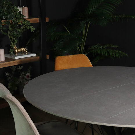Lizzely Garden & Living Eettafel rond 130cm Jenna marmerlook grijs ronde tafel Lizzely Garden & Living Eettafel rond 130cm Jenna marmerlook grijs ronde tafel