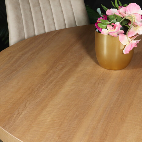 Lizzely Garden & Living Eettafel rond melamine 120cm Sanne lichtbruin ronde tafel Lizzely Garden & Living Eettafel rond melamine 120cm Sanne lichtbruin ronde tafel