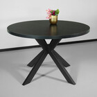 Eettafel rond melamine 120cm Sanne zwart ronde tafel Eettafel rond melamine 120cm Sanne zwart ronde tafel