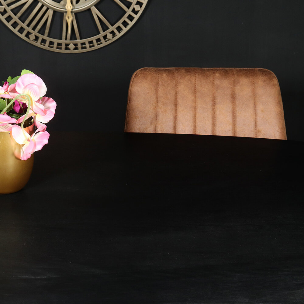 Eettafel ovaal melamine 210cm Tommy zwart ovale tafel