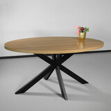 Lizzely Garden & Living Eettafel ovaal melamine 160cm Tommy lichtbruin ovale tafel Lizzely Garden & Living Eettafel ovaal melamine 160cm Tommy lichtbruin ovale tafel