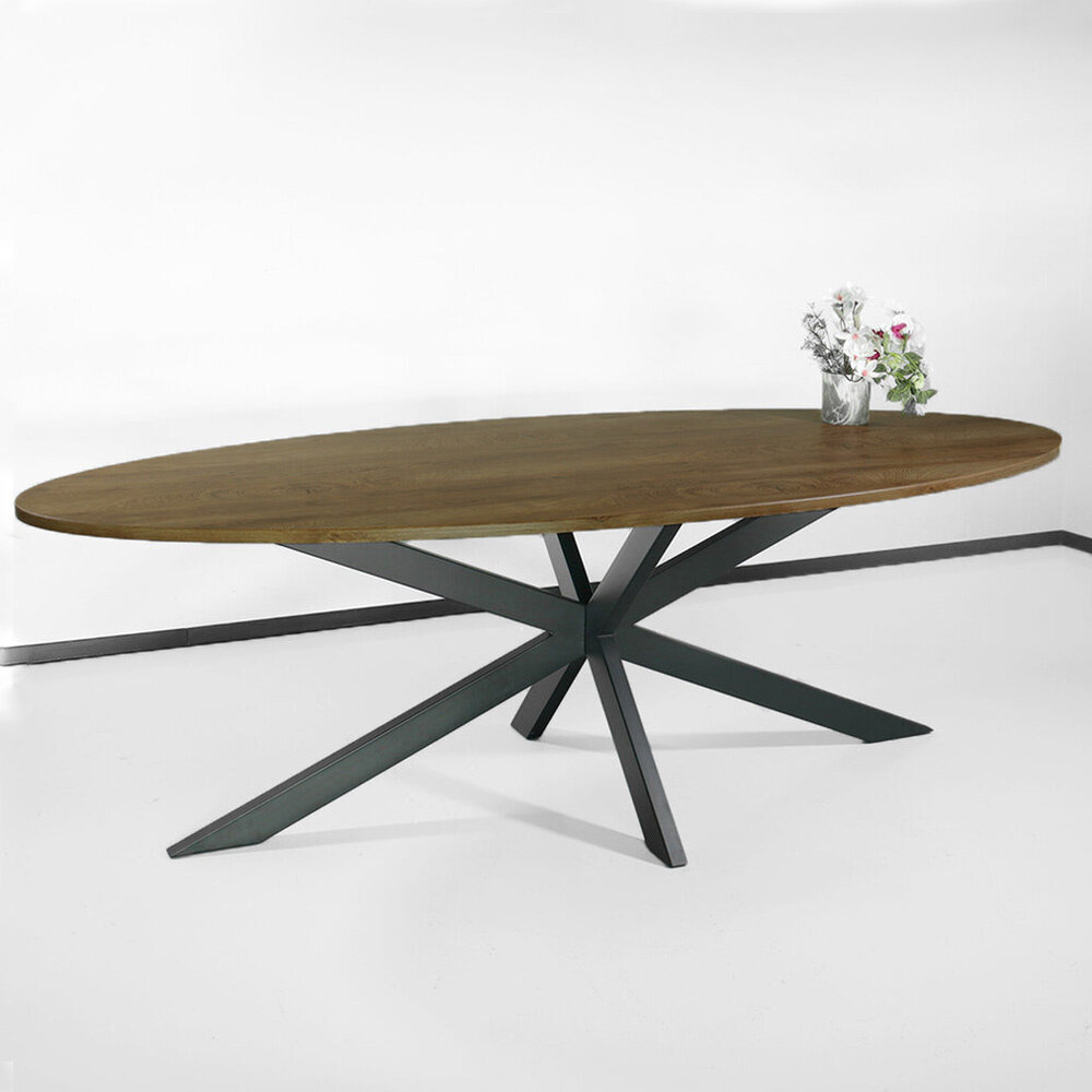 Eettafel ovaal 240cm Rato bruin ovale tafel Eettafel ovaal 240cm Rato bruin ovale tafel