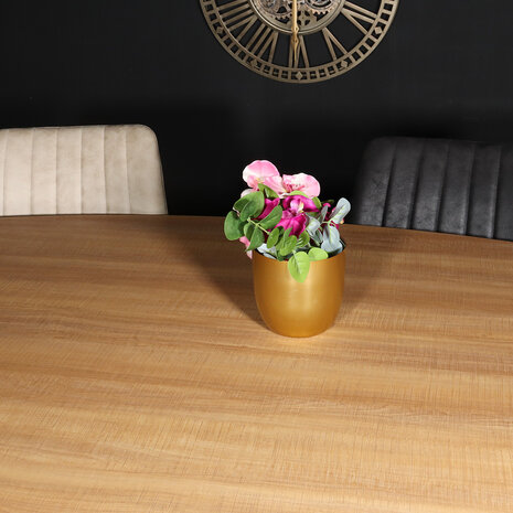 Lizzely Garden & Living Eettafel ovaal melamine 210cm Tommy lichtbruin ovale tafel Lizzely Garden & Living Eettafel ovaal melamine 210cm Tommy lichtbruin ovale tafel