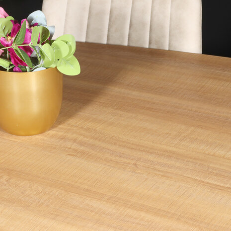 Lizzely Garden & Living Eettafel ovaal melamine 210cm Tommy lichtbruin ovale tafel Lizzely Garden & Living Eettafel ovaal melamine 210cm Tommy lichtbruin ovale tafel