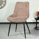 Lizzely Garden & Living Eetkamerstoel De Vince taupe chenille eetstoel Lizzely Garden & Living Eetkamerstoel De Vince taupe chenille eetstoel