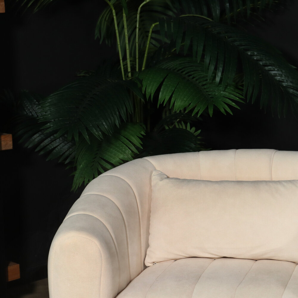 Fauteuil Billie velvet wit draaibare fauteuil