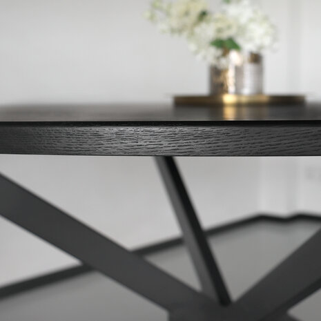 Lizzely Garden & Living Eettafel rond visgraat Ozzy zwart 140cm ronde tafel Lizzely Garden & Living Eettafel rond visgraat Ozzy zwart 140cm ronde tafel