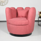 Fauteuil Daphne teddy oud roze draaibare fauteuil Fauteuil Daphne teddy oud roze draaibare fauteuil
