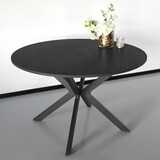 Lizzely Garden & Living Eettafel rond visgraat Ozzy zwart 120cm ronde tafel Lizzely Garden & Living Eettafel rond visgraat Ozzy zwart 120cm ronde tafel