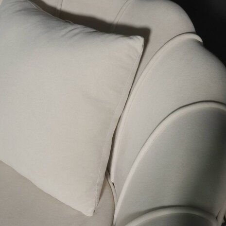 Lizzely Garden & Living Fauteuil zitbank 1 persoons belle velvet crème Lizzely Garden & Living Fauteuil zitbank 1 persoons belle velvet crème