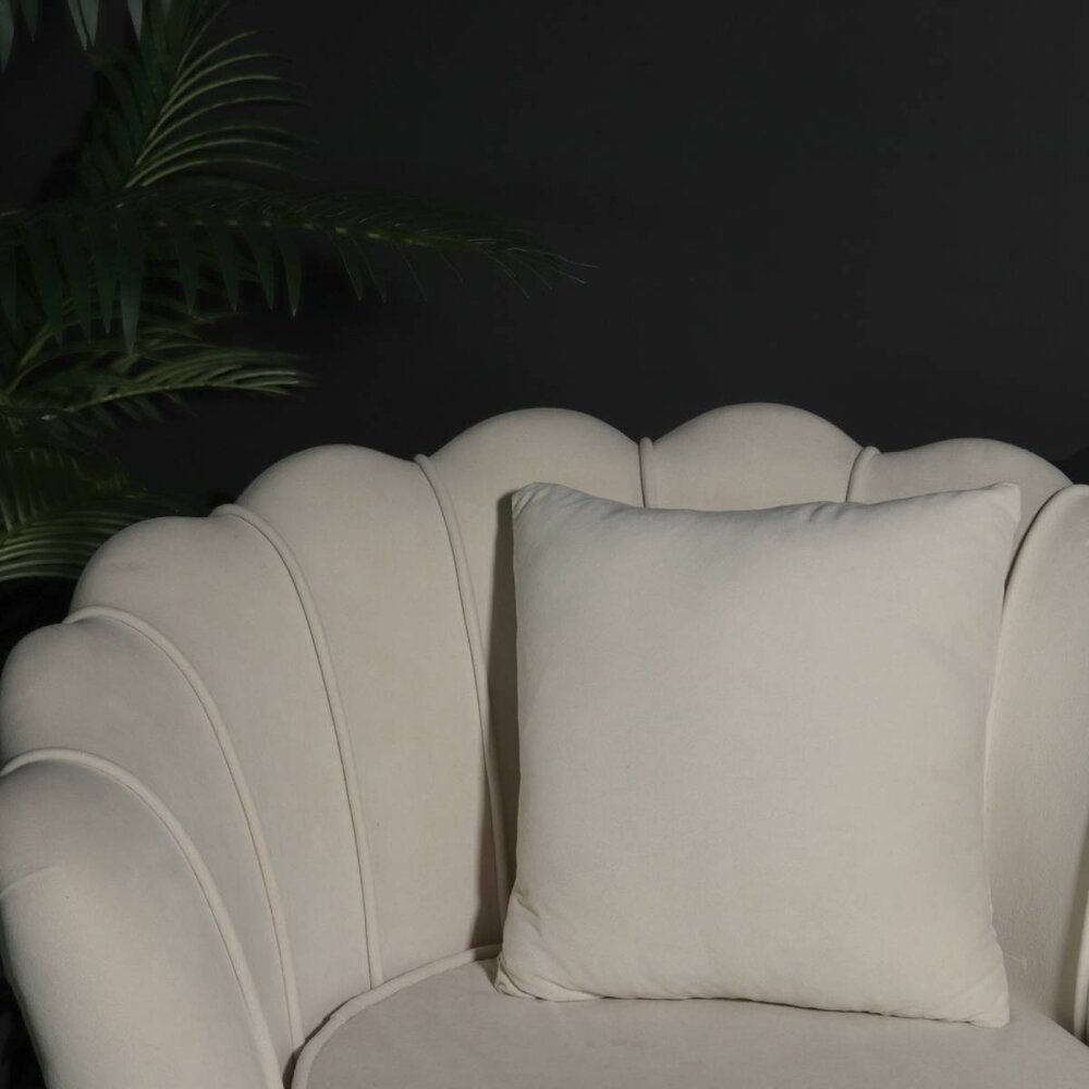 Fauteuil zitbank 1 persoons belle velvet crème Fauteuil zitbank 1 persoons belle velvet crème