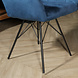 Lizzely Garden & Living Eetkamerstoel met armleuning Lola blauw velvet eetstoel