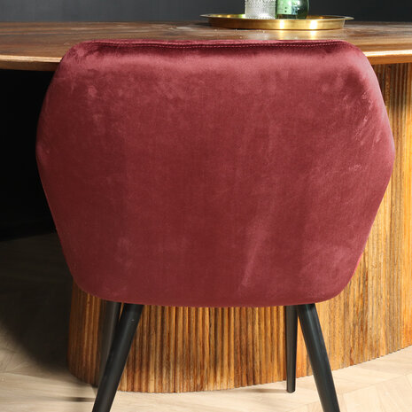 Lizzely Garden & Living Eetkamerstoel met armleuning Barbara velvet rood eetstoel Lizzely Garden & Living Eetkamerstoel met armleuning Barbara velvet rood eetstoel