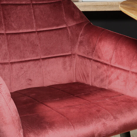 Lizzely Garden & Living Eetkamerstoel met armleuning Barbara velvet rood eetstoel Lizzely Garden & Living Eetkamerstoel met armleuning Barbara velvet rood eetstoel