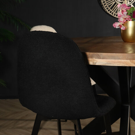 Lizzely Garden & Living Eetkamerstoel Simpy zwart teddy eetstoel Lizzely Garden & Living Eetkamerstoel Simpy zwart teddy eetstoel