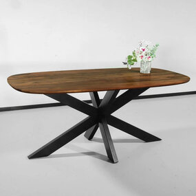 Lizzely Garden & Living Eettafel deens ovaal mangohout 180cm Austin bruin ovale tafel duurzaam mango eetkamertafel Lizzely Garden & Living Eettafel deens ovaal mangohout 180cm Austin bruin ovale tafel duurzaam mango eetkamertafel