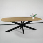 Eettafel deens ovaal mangohout 240cm Austin lichtbruin ovale tafel duurzaam mango eetkamertafel Eettafel deens ovaal mangohout 240cm Austin lichtbruin ovale tafel duurzaam mango eetkamertafel