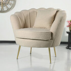 Fauteuil zitbank 1 persoons Belle teddy beige Fauteuil zitbank 1 persoons Belle teddy beige