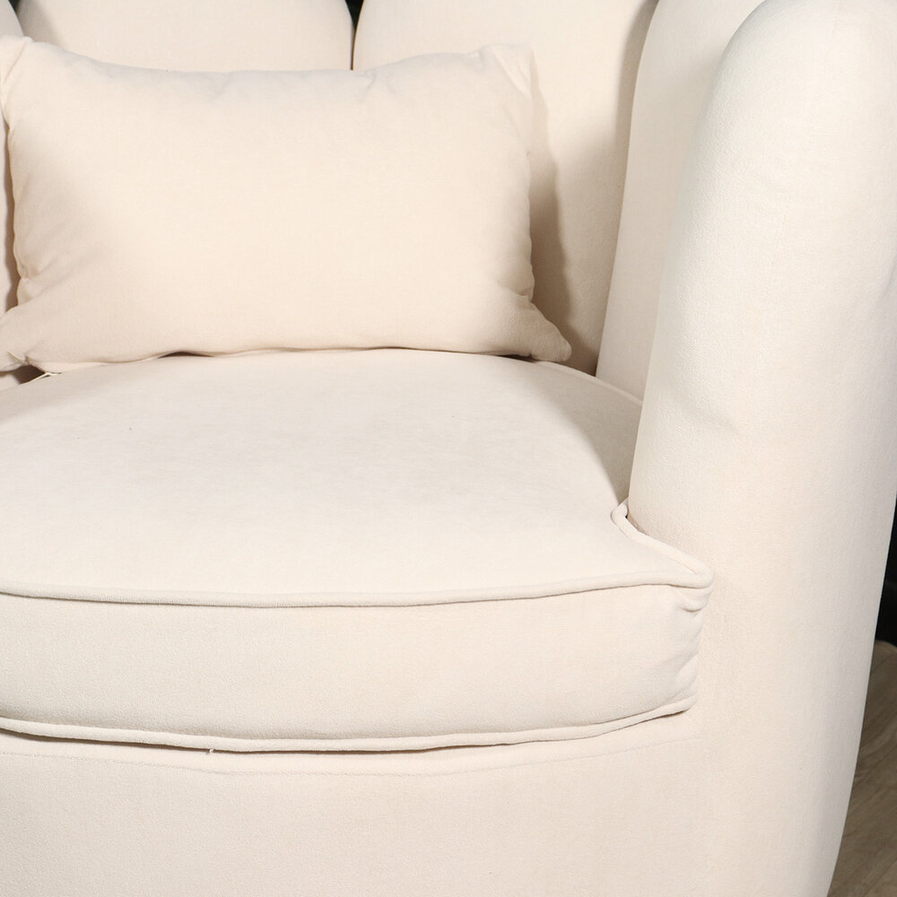 Fauteuil Daphne velvet creme draaibare fauteuil Fauteuil Daphne velvet creme draaibare fauteuil