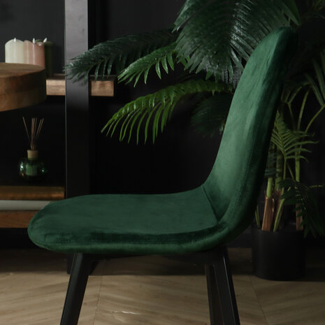 Lizzely Garden & Living Eetkamerstoel Simpy donkergroen velvet eetstoel Lizzely Garden & Living Eetkamerstoel Simpy donkergroen velvet eetstoel