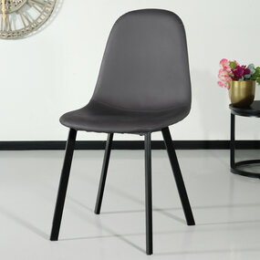 Lizzely Garden & Living Eetkamerstoel Simpy antraciet PU kunstleder eetstoel Lizzely Garden & Living Eetkamerstoel Simpy antraciet PU kunstleder eetstoel