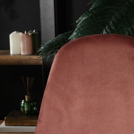 Lizzely Garden & Living Eetkamerstoel Simpy oud roze velvet eetstoel Lizzely Garden & Living Eetkamerstoel Simpy oud roze velvet eetstoel