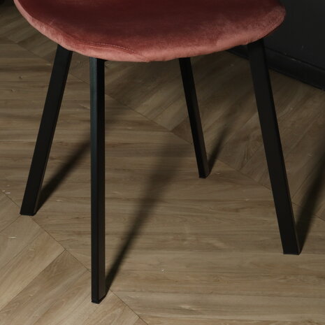 Lizzely Garden & Living Eetkamerstoel Simpy oud roze velvet eetstoel Lizzely Garden & Living Eetkamerstoel Simpy oud roze velvet eetstoel