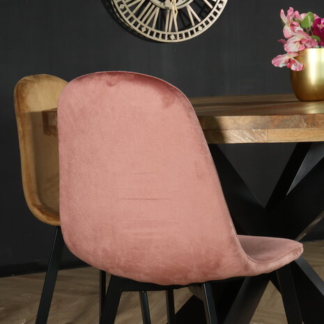 Lizzely Garden & Living Eetkamerstoel Simpy oud roze velvet eetstoel Lizzely Garden & Living Eetkamerstoel Simpy oud roze velvet eetstoel