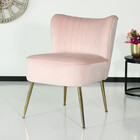 Fauteuil zitbank 1 persoons Rilaan velvet roze stoel Fauteuil zitbank 1 persoons Rilaan velvet roze stoel