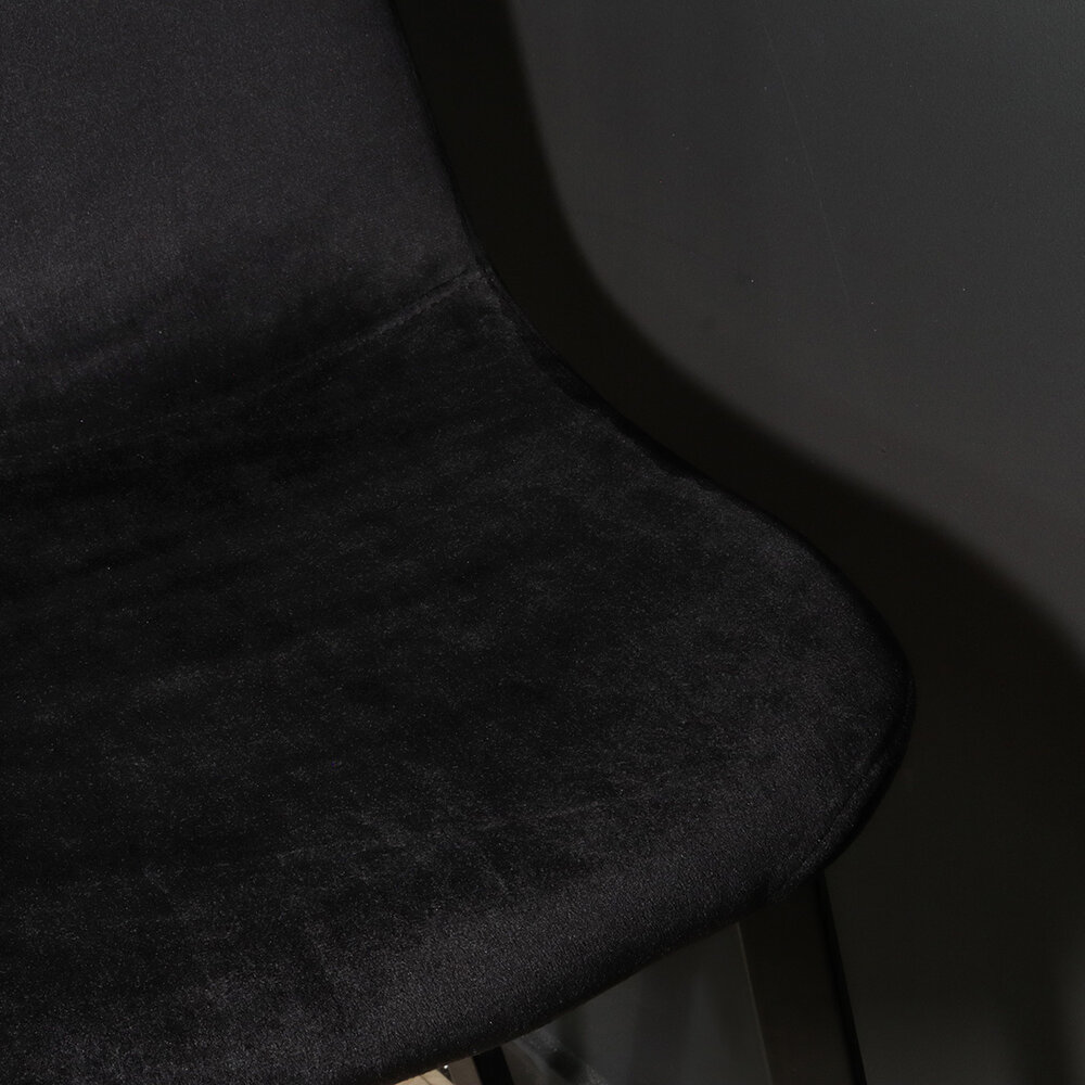 Eetkamerstoel Simpy zwart velvet eetstoel