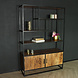 Lizzely Garden & Living Boekenkast mangohout Pirlo 180x120cm hoog kast industrieel mango wandkast Lizzely Garden & Living Boekenkast mangohout Pirlo 180x120cm hoog kast industrieel mango wandkast