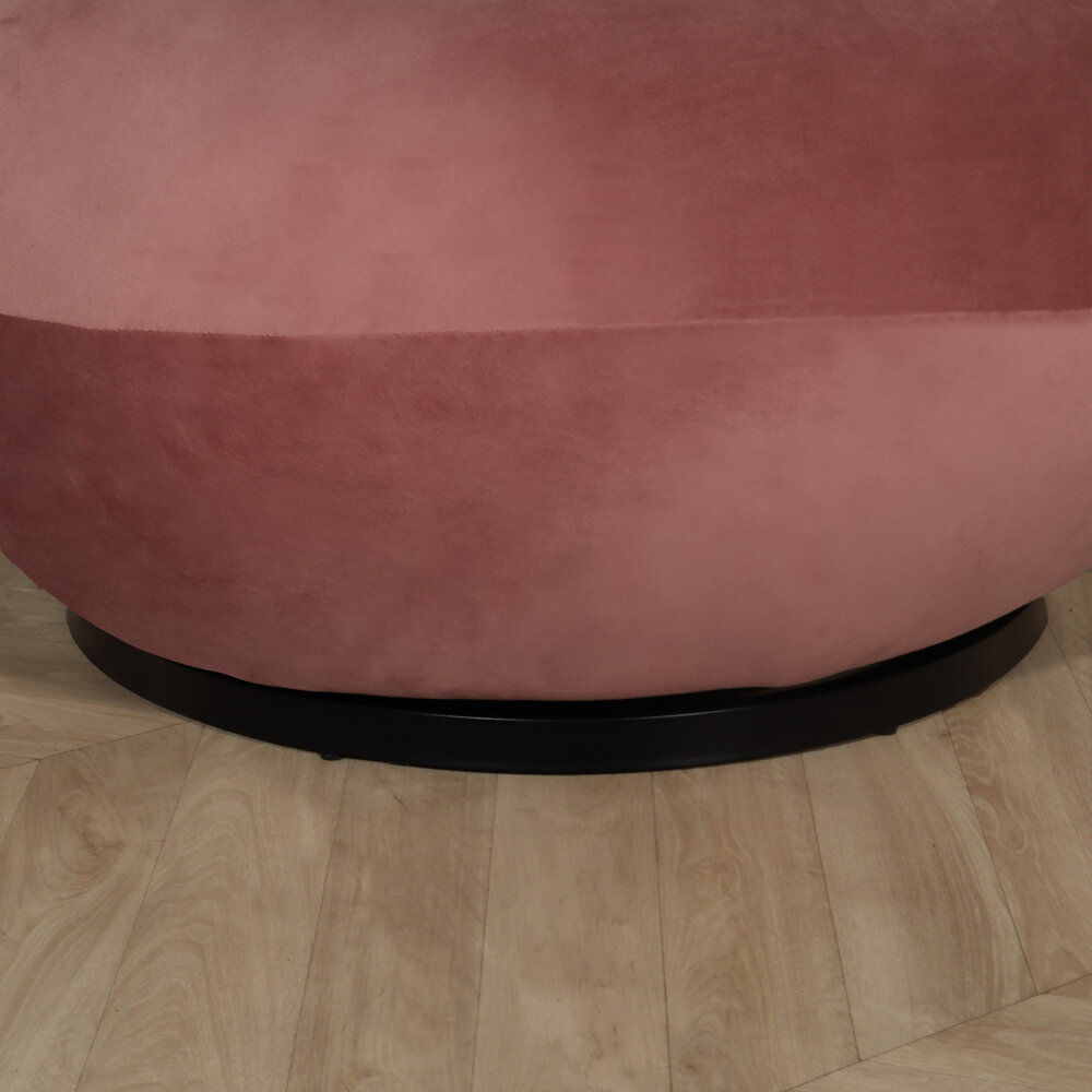 Draai fauteuil Lara velvet oud roze draaibare fauteuil Draai fauteuil Lara velvet oud roze draaibare fauteuil