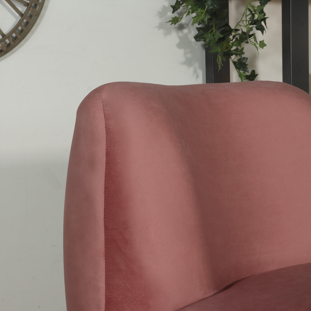 Draai fauteuil Lara velvet oud roze draaibare fauteuil Draai fauteuil Lara velvet oud roze draaibare fauteuil