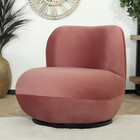 Draai fauteuil Lara velvet oud roze draaibare fauteuil Draai fauteuil Lara velvet oud roze draaibare fauteuil