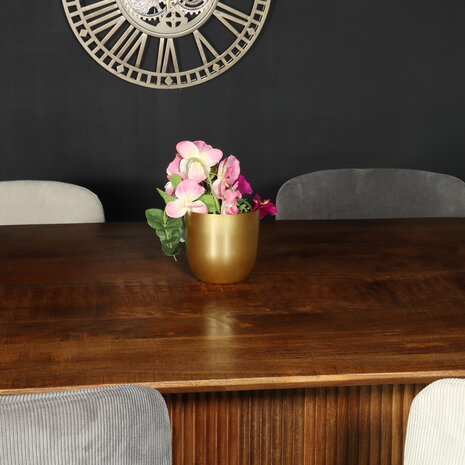 Lizzely Garden & Living Eettafel deens ovaal mangohout Fender 200x110cm bruin design tafel duurzaam mango eetkamertafel