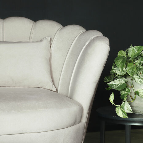 Lizzely Garden & Living Zitbank Belle 2 zits velvet crème 140cm stof bankstel