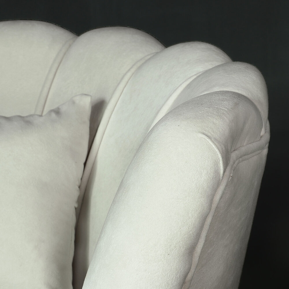 Zitbank Belle 2 zits velvet crème 140cm stof bankstel