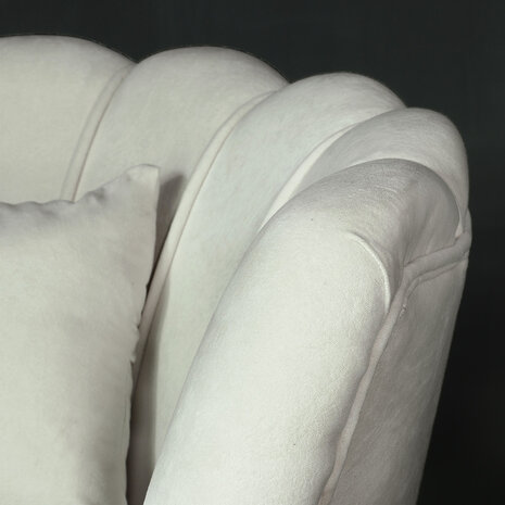 Lizzely Garden & Living Zitbank Belle 2 zits velvet crème 140cm stof bankstel