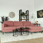 Hoekbank design Lizza 269cm bank roze velvet loungebank zowel links als rechts bankstel Hoekbank design Lizza 269cm bank roze velvet loungebank zowel links als rechts bankstel