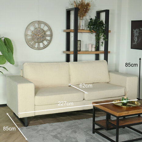 Lizzely Garden & Living Zitbank Zora 2,5-zits beige teddy bank stof bankstel Lizzely Garden & Living Zitbank Zora 2,5-zits beige teddy bank stof bankstel