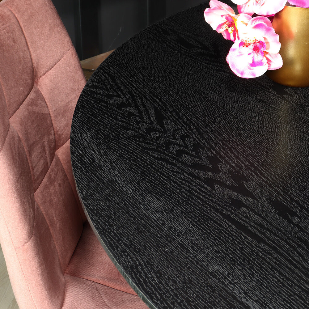 Eettafel rond Ronsi zwart 120cm ronde tafel Eettafel rond Ronsi zwart 120cm ronde tafel