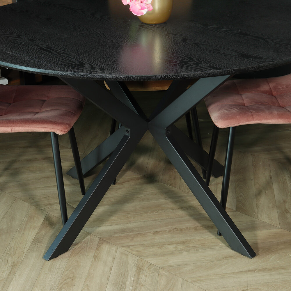 Eettafel rond Ronsi zwart 120cm ronde tafel Eettafel rond Ronsi zwart 120cm ronde tafel