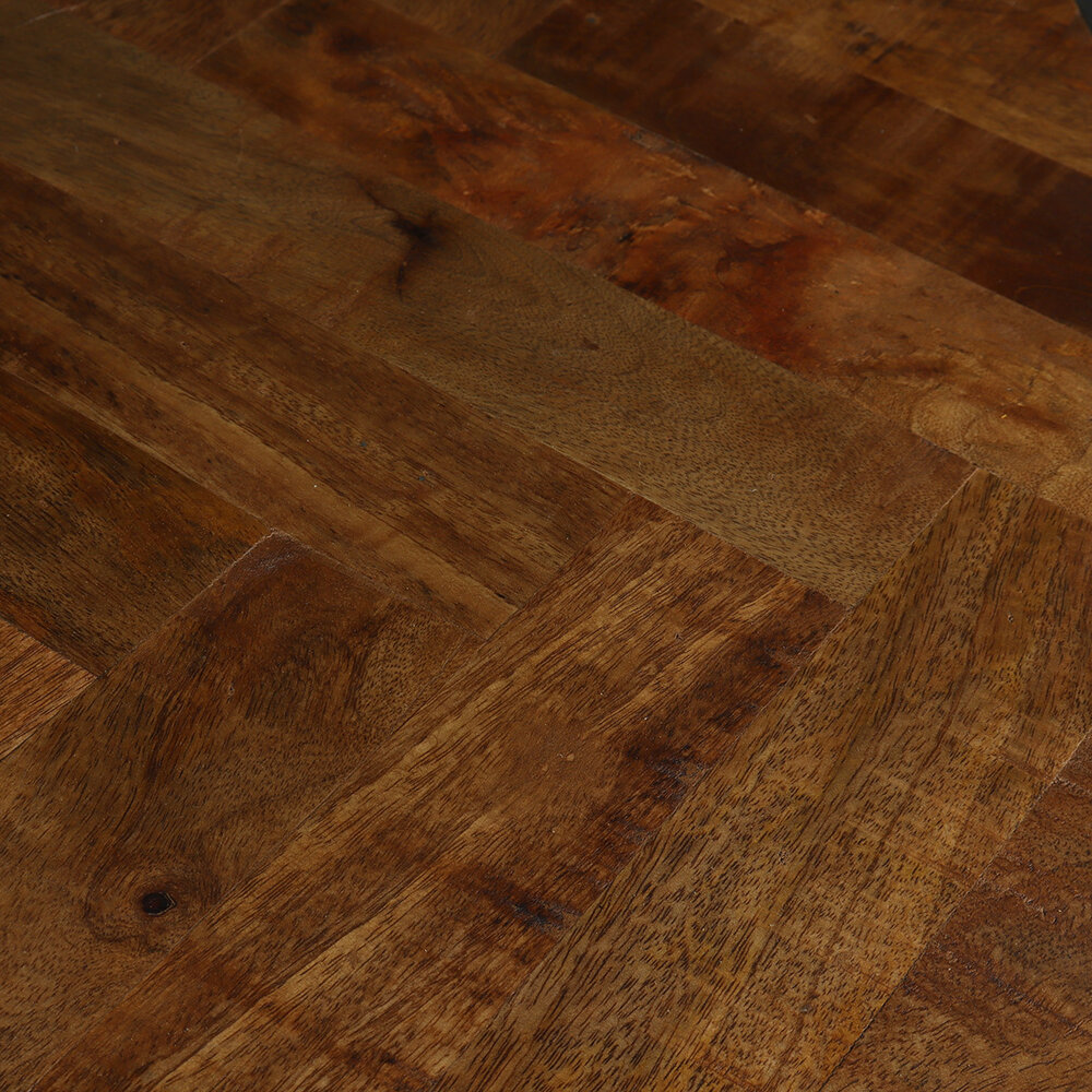 Salontafel industrieel mangohout Sofia 140cm bruin visgraat side table massief hout mango bijzettafel Salontafel industrieel mangohout Sofia 140cm bruin visgraat side table massief hout mango bijzettafel