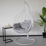 Lizzely Garden & Living Egg Hangstoel roundabout grijs Lizzely Garden & Living Egg Hangstoel roundabout grijs