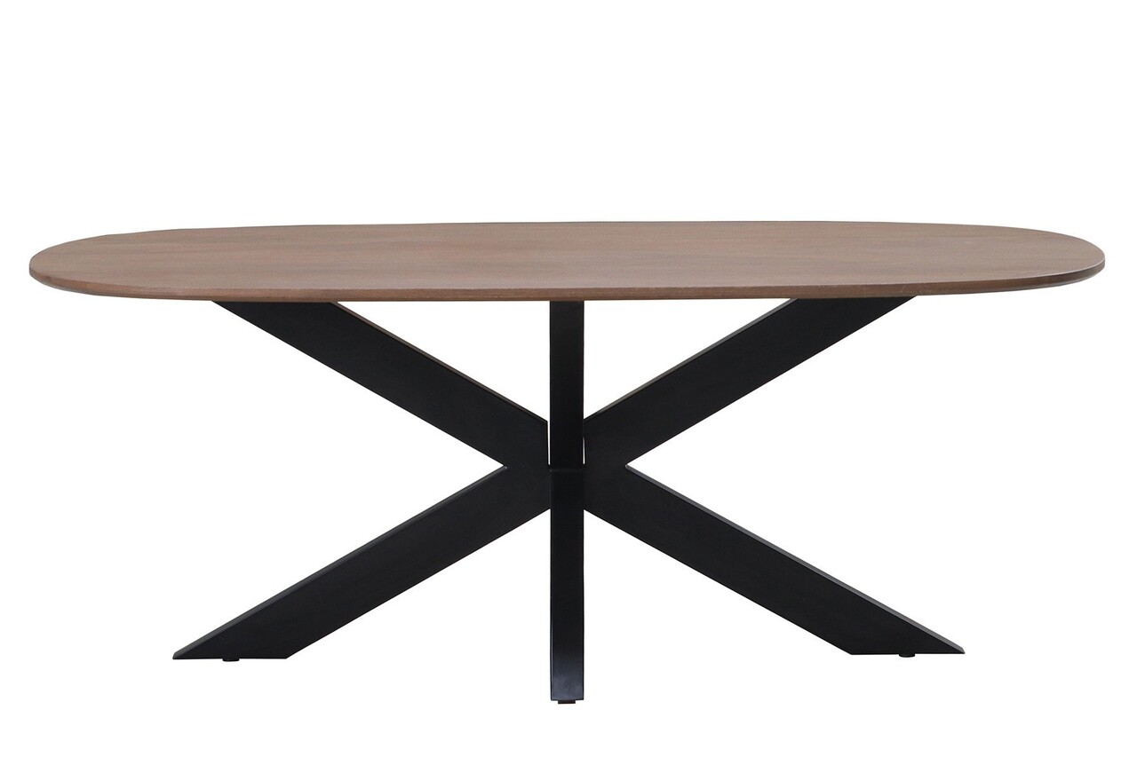 Eettafel deens ovaal mangohout 180cm Austin walnoot bruin ovale tafel duurzaam mango eetkamertafel Eettafel deens ovaal mangohout 180cm Austin walnoot bruin ovale tafel duurzaam mango eetkamertafel