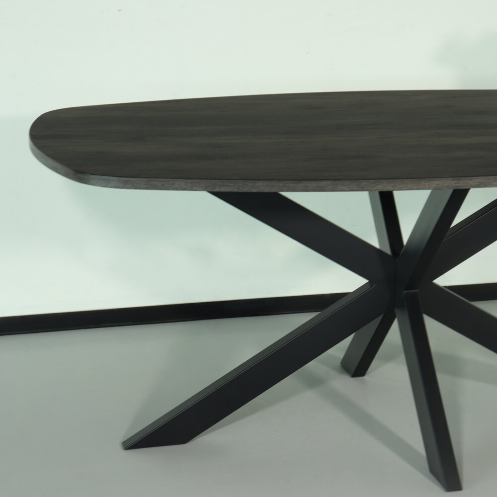 Eettafel Deens ovaal 180cm zwart Hero ovale eettafel Eettafel Deens ovaal 180cm zwart Hero ovale eettafel